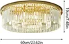 Deckenleuchte Kristall Kronleuchter 60CM Deckenlampe Produktbild-Vorschau 2