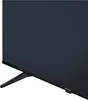 Close-up of the bottom corner of a black television and a black soundbar. Produktbild-Vorschau