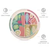 A diagrammatic representation of a child's plate divided into sections for different food groups, with accompanying text and icons. Náhled obrázku produktu