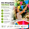 100 mètres de chaîne de fanions XXL multicolores - Bannière Voir les images du produit 4