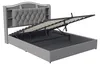 UnboxG Polsterbett 140x190 cm Grau mit LED & Stauraum, Samt Produktbild-Vorschau 13