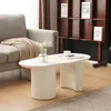 MODFU Table basse blanche Table de canapé Table irrégulière Voir les images du produit 9