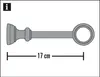 Gardinia Träger geschlossen für Ø 28 mm weiß 17 cm Produktbild-Vorschau 2