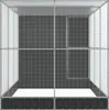 vidaXL Voliere mit Erweiterung Silber 416 x 203 x 216 cm Produktbild-Vorschau 4