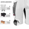 A close-up view of work shorts with various optional attachments and features highlighted with text and diagrams. Produktbild-Vorschau