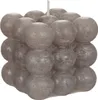 Bubble Kerze 8 x 8 x 8 cm, geruchlos, viele Farben, Grau – Ansicht 13 Produktbild-Vorschau