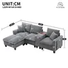 Merax L-Form Ecksofa mit Bettkasten, Konsole, Produktbild-Vorschau 5