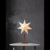 Lampada da terra stella a scacchi con base in legno - Anteprima dell’immagine prodotto 7