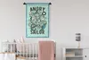 MuchoWow® Wandteppich Wandbehang Anker - Blau - Retro 60x90 Produktbild-Vorschau 2