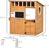 SUGIFT Kinderspielhaus Holz mit Briefkasten & Tafel, Produktbild-Vorschau 5
