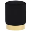 vidaXL Hocker Schwarz und Golden Samt 28 x 36 cm Produktbild-Vorschau 4