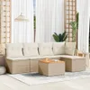 Modulares Garten-Sofaset, 6-teilig, mit Stauraum, Poly Produktbild-Vorschau 2