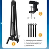 A product image showing a microphone boom arm and its accessories, with numbered callouts and German text describing the components. Produktbild-Vorschau