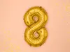Folienballon Zahl "8" 35cm gold Metall 1 Stk. Produktbild-Vorschau 5