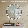 LED Badspiegel Rund 100cm mit Beschlagfrei Bluetooth Uhr 3 Produktbild-Vorschau 9