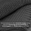 Kuscheldecke Strick OEKO-TEX 140x190 dunkelgrau - warme Produktbild-Vorschau 5