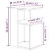 vidaXL Table d'appoint chêne fumé 36x30x56 cm Bois Voir les images du produit 7