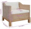 vidaXL Sessel mit Auflagen Natur Rattan Produktbild-Vorschau 6
