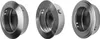 Three stainless steel recessed pull handles are shown against a white background. Produktbild-Vorschau