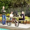 Outsunny tenda da birra in legno set 3 pezzi con tavolo da Anteprima dell’immagine prodotto 2