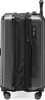 A close-up side view of a dark gray hard-shell suitcase with wheels and a TSA lock. Anteprima dell’immagine prodotto