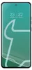 A smartphone screen displaying the time and date, with a stylized graphic overlay. Produktbild-Vorschau