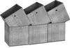 A set of six gray fabric storage boxes, with three boxes stacked on top of three others. Produktbild-Vorschau