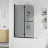 vidaXL Duschabtrennung Dunkel transparent 120 x 140 cm Produktbild-Vorschau 2