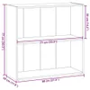 Bücherregal Räuchereiche 80x30x77 cm Holzwerkstoff Produktbild-Vorschau 9
