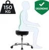 VERSEE Arbeitshocker Echtleder Blau – stufenlos Produktbild-Vorschau 8