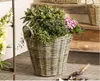 Pflanzkorb Rustikal Rattan Ø 45x40cm grau Produktbild-Vorschau 7