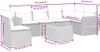 vidaXL 7-tlg. Garten-Sofagarnitur mit Kissen Schwarz Poly Produktbild-Vorschau 3