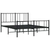 vidaXL Letto in metallo senza materasso con pediera nero Anteprima dell’immagine prodotto 3