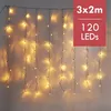 A wall with a string of LED lights hanging down. Podgląd zdjęcia produktu