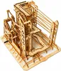 A wooden mechanical model of a marble run. Voir les images du produit