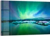 DEQORI Glasbild Echtglas 90x60 cm 'Leuchtendes Polarlicht' Produktbild-Vorschau 1