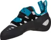 Klett-Kletterschuh "Tarantula Boulder Woman" von La Sportiva in Schwarz und Türkis; seitliche Ansicht. Produktbild-Vorschau