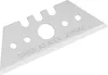 A close-up shot of a utility knife blade. Voir les images du produit