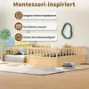 Massivholz Bodenbett 140x200 cm Kiefer Kinderbett mit Produktbild-Vorschau 5