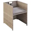 VidaXL 42561, Terrasse, Gepolsterter Sitz, Polyrattan, Produktbild-Vorschau 3