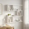 Möbel Wandregal Weiß 80 x 12 x 79,5 cm Holzwerkstoff - Produktbild-Vorschau 1