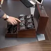 Uhrenbox Herren Echtholz 12 Fächer Walnuss Uhrenkoffer Produktbild-Vorschau 2