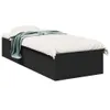 vidaXL Rama łóżka czarna 90x190 cm materiał drewnopochodny Podgląd zdjęcia produktu 2