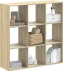 vidaXL Knihovna Sonoma dub 102x32x102 cm Materiál na bázi Náhled obrázku produktu 2