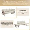Flieks Gartensofa 3-Sitzer-Sofa mit Klappbaren Armlehnen, Produktbild-Vorschau 5