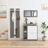 Wandgarderoben-Set,1Spiegel,2 Wandpaneelen,1Regalwand,1 Produktbild-Vorschau 7