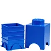 Two blue plastic storage containers, one stacked and one with a lid, are shown against a white background. Produktbild-Vorschau