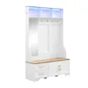Multifunktionaler Flur- & Schuhschrank mit LED-Beleuchtung, Produktbild-Vorschau 10
