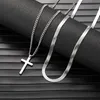 Collana uomo in acciaio inox argento/oro/nero a strati 60cm Anteprima dell’immagine prodotto 5