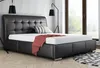 Polsterbett Bett Doppelbett MATTIS Kunstleder Schwarz Produktbild-Vorschau 1